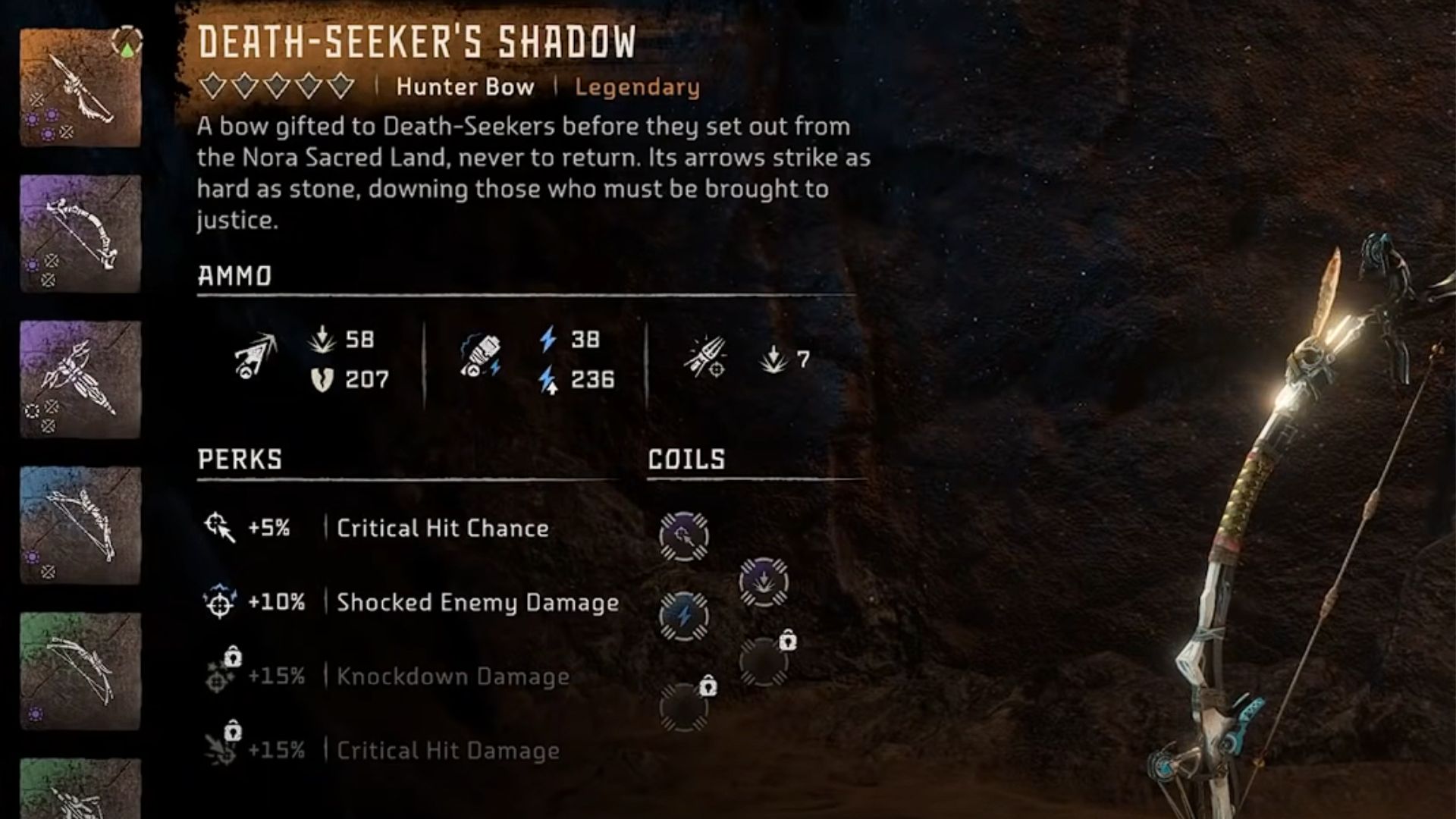 all legendary weapons in horizon forbidden west