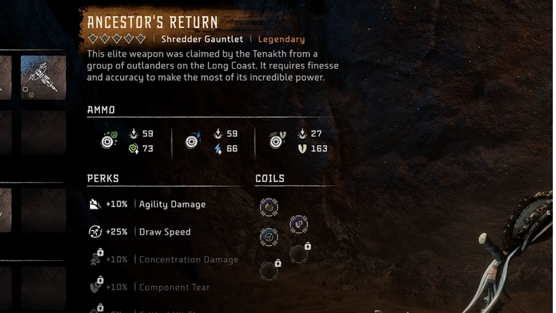 all legendary weapons in horizon forbidden west