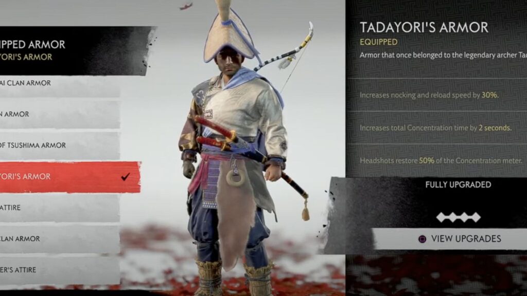 ghost of tsushima tadayori's armor