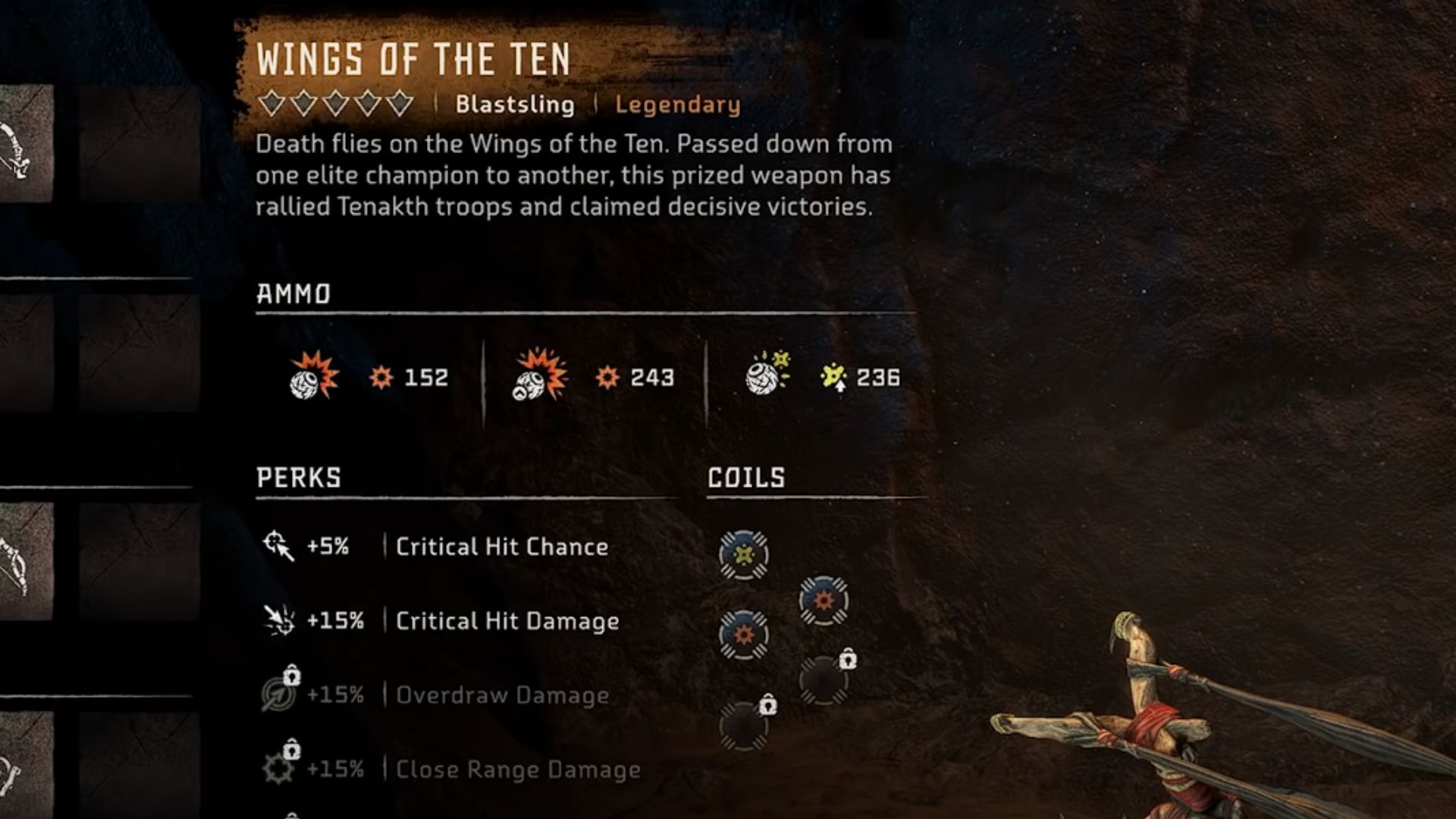 all legendary weapons in horizon forbidden west