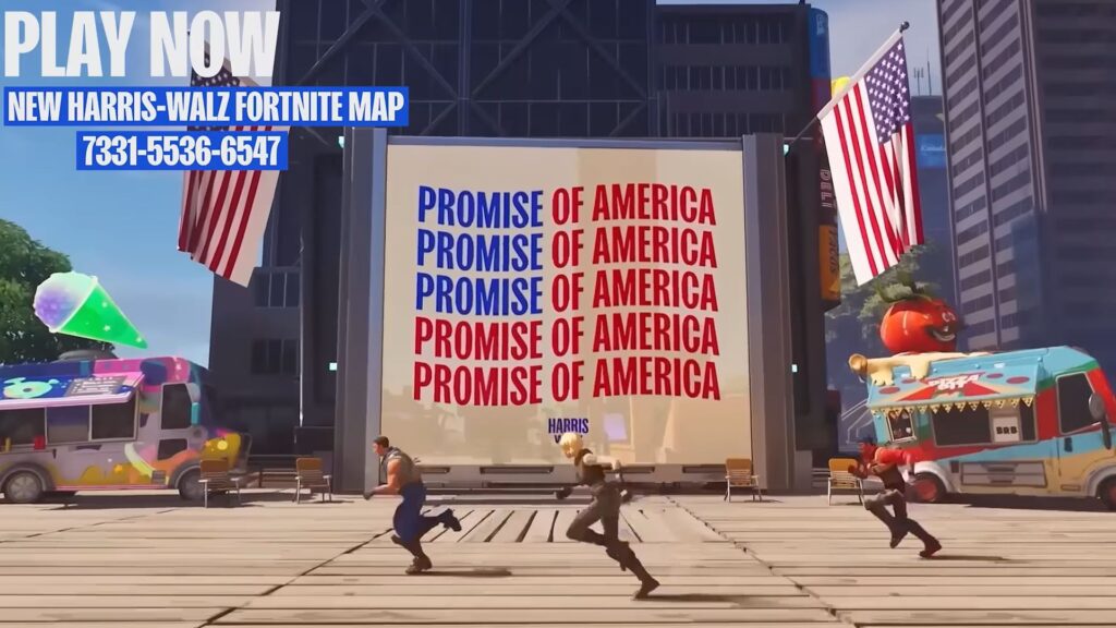 kamala harris' slogan in fortnite