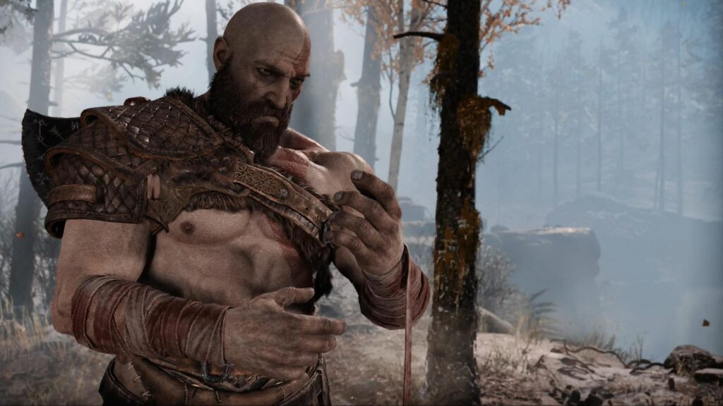 god of war binding his bandage